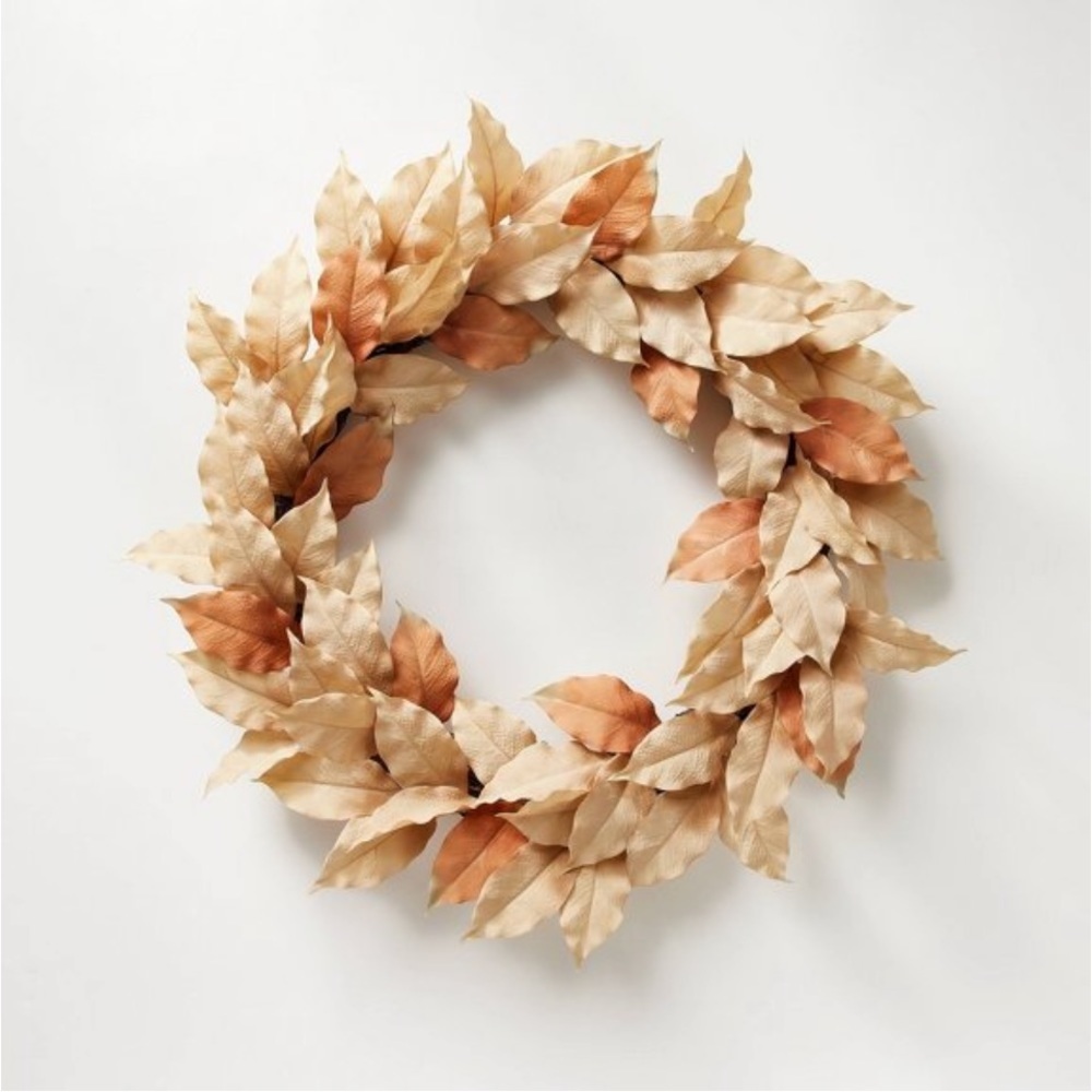 Studio McGee Nuetral Leaf Wreath Threshold